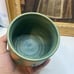 Studio Pottery Candle Votive Holder Christmas Tree Cutouts Brown Handmade Signed