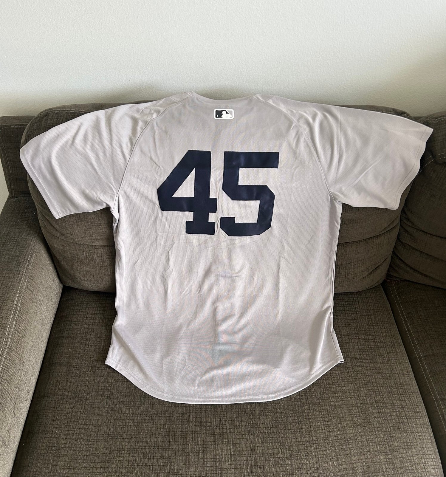 Nike Authentic New York Yankees Gerrit Cole #45 Gray MLB Jersey Men’s Sz: Medium
