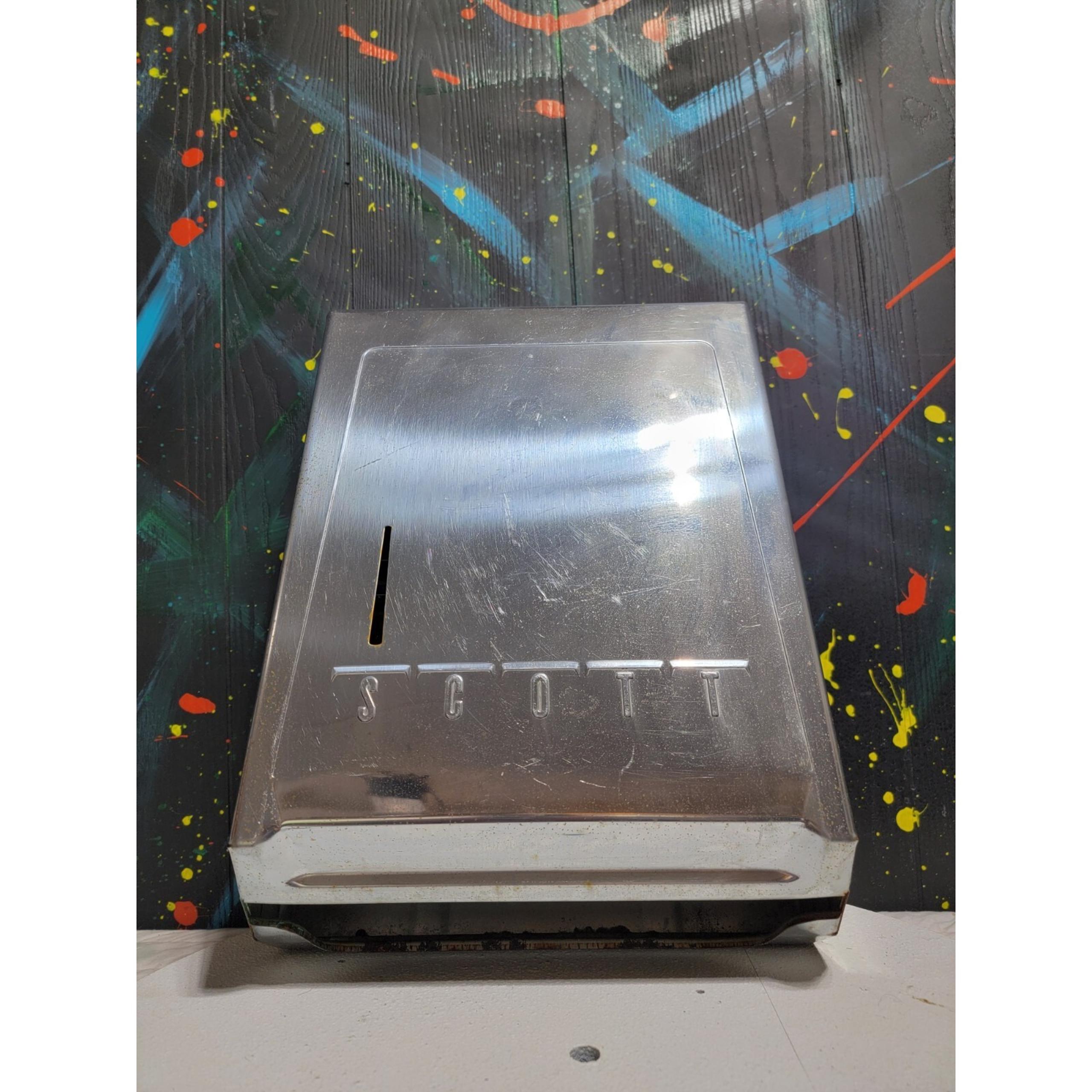 Vintage Chrome Metal Dispenser Commercial Industrial Folded Paper Towel - Scott