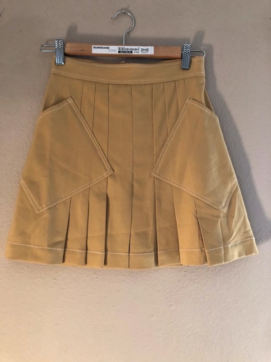 mustard mini skirt