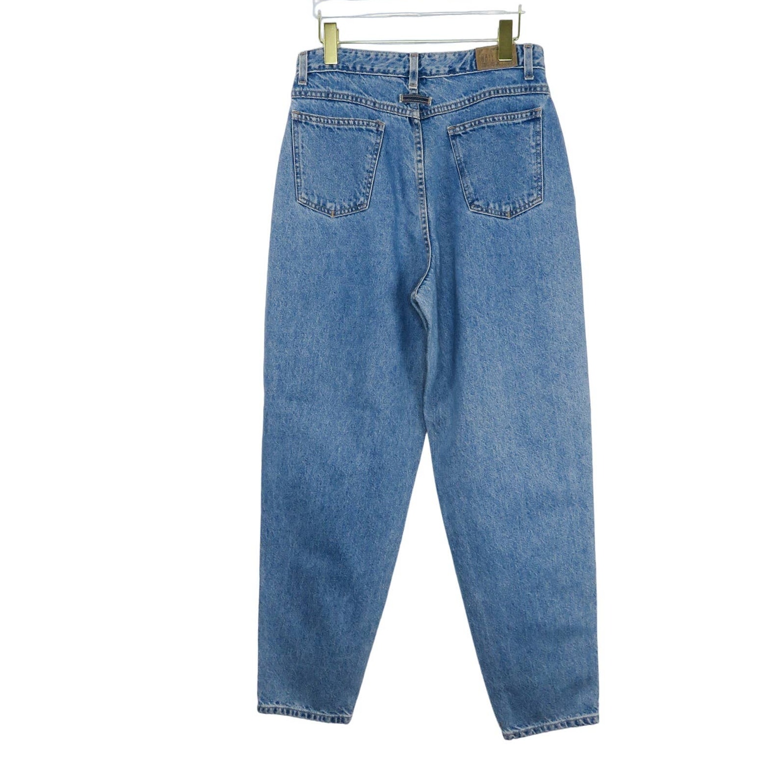 Brittania Blue 1990s Vintage Mom Jeans Baggy Fit Tapered Yoke Jeans 30