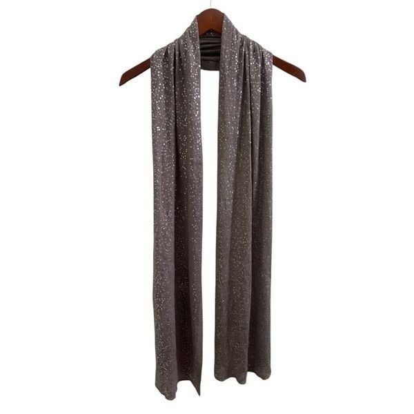 Chan Luu Medium Gray Sequined Scarf Wrap - Glam Party Style
