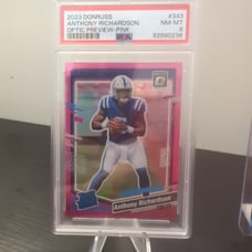 73 - 2023 Donruss Optic Preview Anthony Richardson Rookie Pink PSA 8
