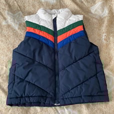 Baby Boys’ Janie and Jack Chevron Puffer Vest Size 18-24M