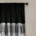 Night Sky Window Curtain Panel - Single Panel - 42 W x 84 L, Silver & Black