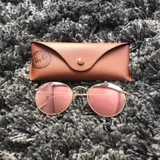 Ray-Ban 3447 Round Metal Mirror Sunglasses 50MM