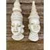 Vintage MCM Ceramic Large Polynesian Woman Man Bust Head Wall Decor