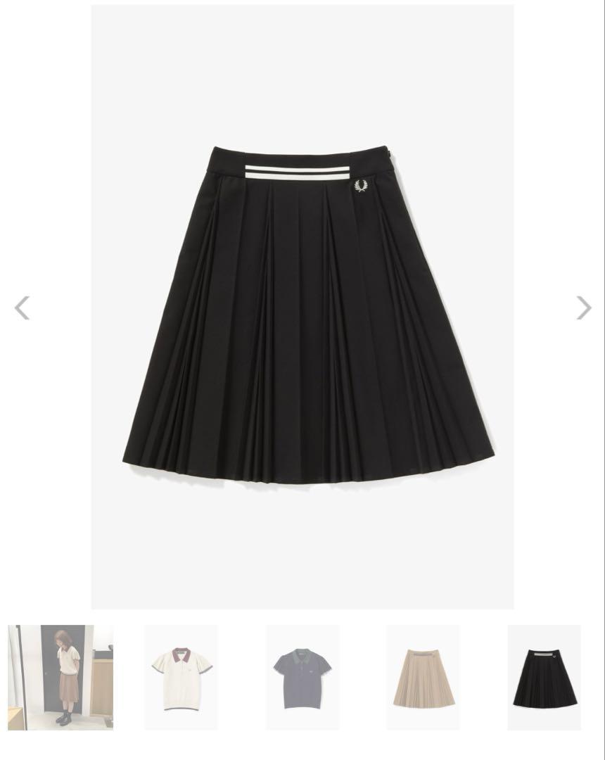 FRED PERRY Pleated Skirt Black