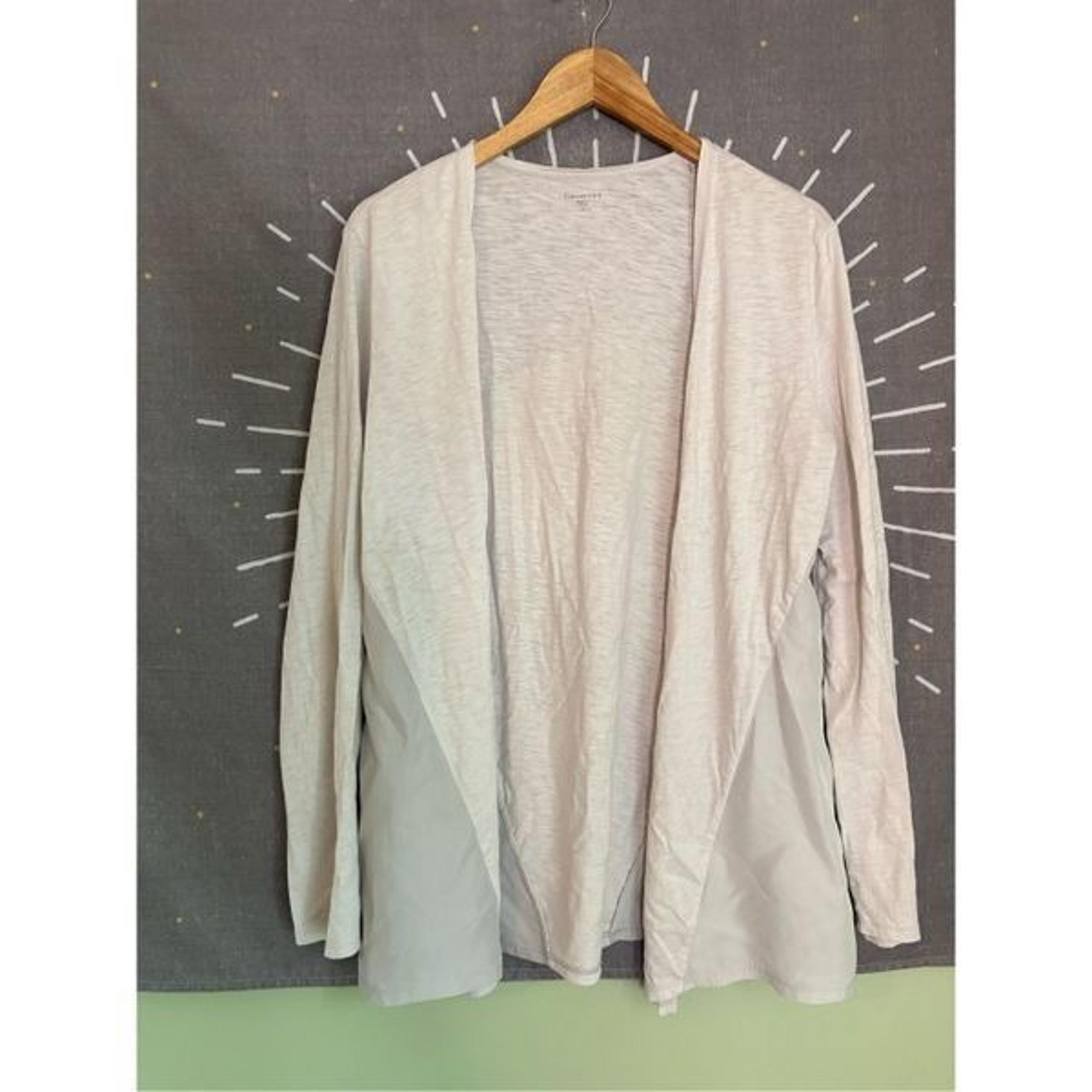 Garnet Hill Gray Silk Blend Cardigan