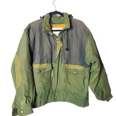 Vintage London Fog Green Blanket Lined Full Zip Hoodie Coat Chore Barn Men's Med