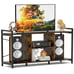 3-tier TV Stand for 55 TVs w/4 Open Shelves Heavy-duty Metal Frame for Bedroom