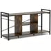 3-tier TV Stand for 55 TVs w/4 Open Shelves Heavy-duty Metal Frame for Bedroom