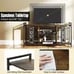 3-tier TV Stand for 55 TVs w/4 Open Shelves Heavy-duty Metal Frame for Bedroom