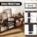 3-tier TV Stand for 55 TVs w/4 Open Shelves Heavy-duty Metal Frame for Bedroom