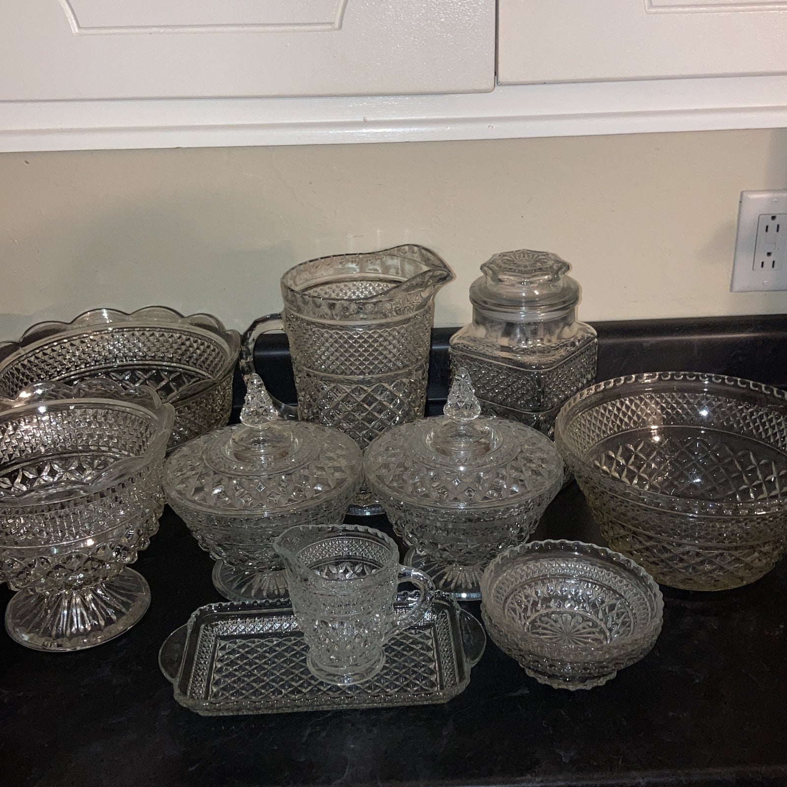 Vintage Anchor Hocking Wexford Table Pieces