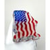 2004 Corvette GM Fenton Art Glass Patriotic USA Flag America Shaped Paperweight