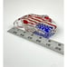 2004 Corvette GM Fenton Art Glass Patriotic USA Flag America Shaped Paperweight
