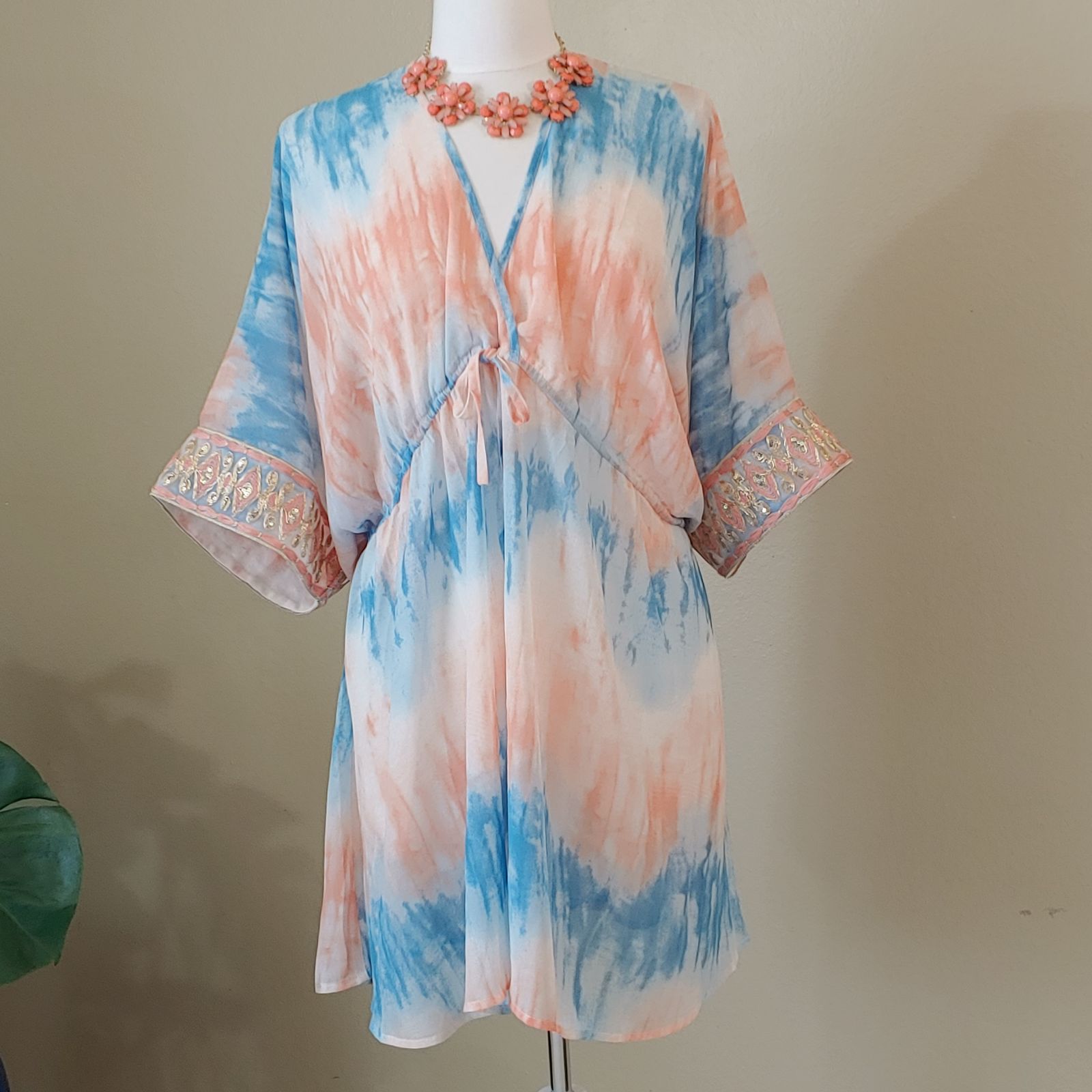 Sweet Rain - Tie Dye Beach Cover-up Size S