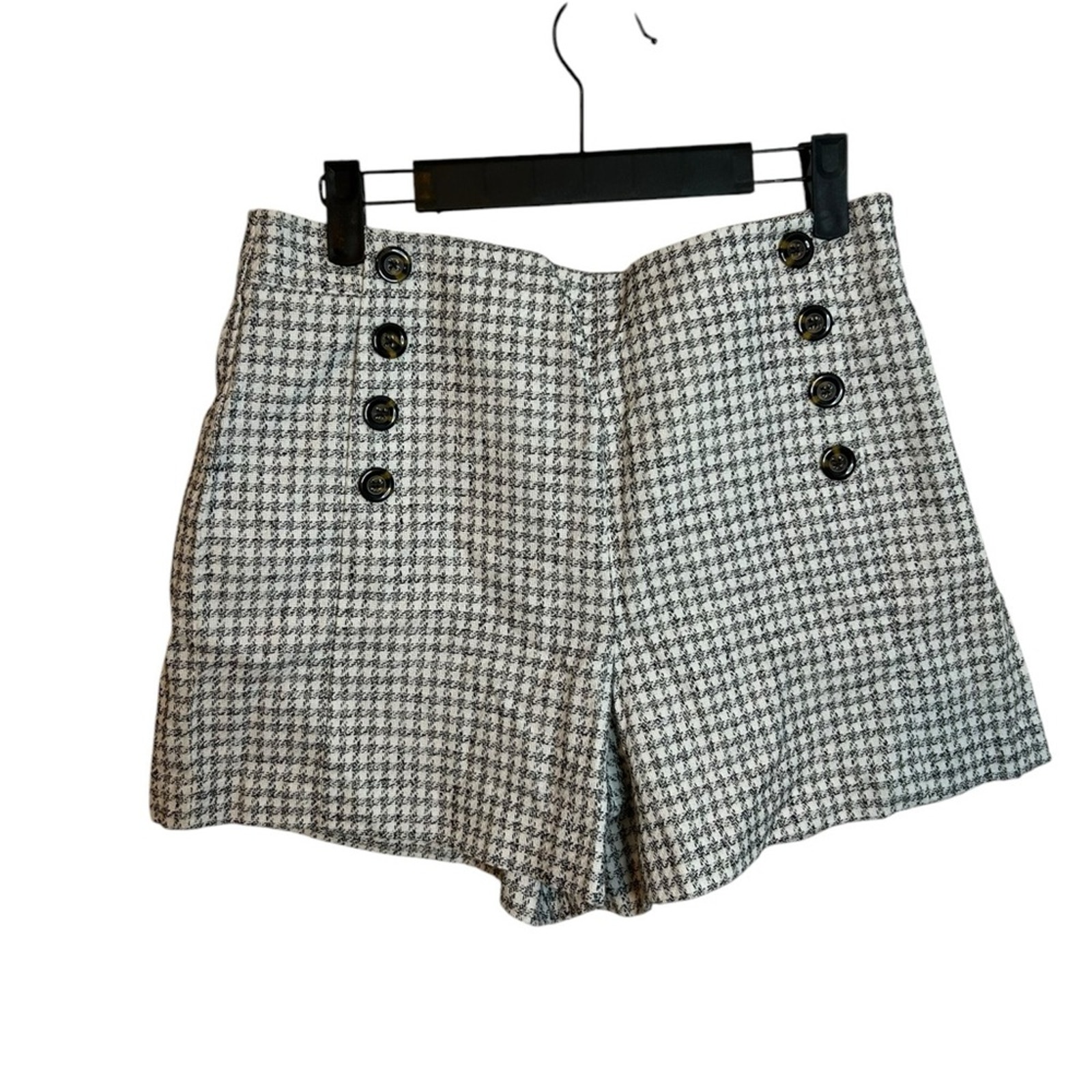 Nwt Ann Taylor High Waisted Houndstooth Tweed Shorts