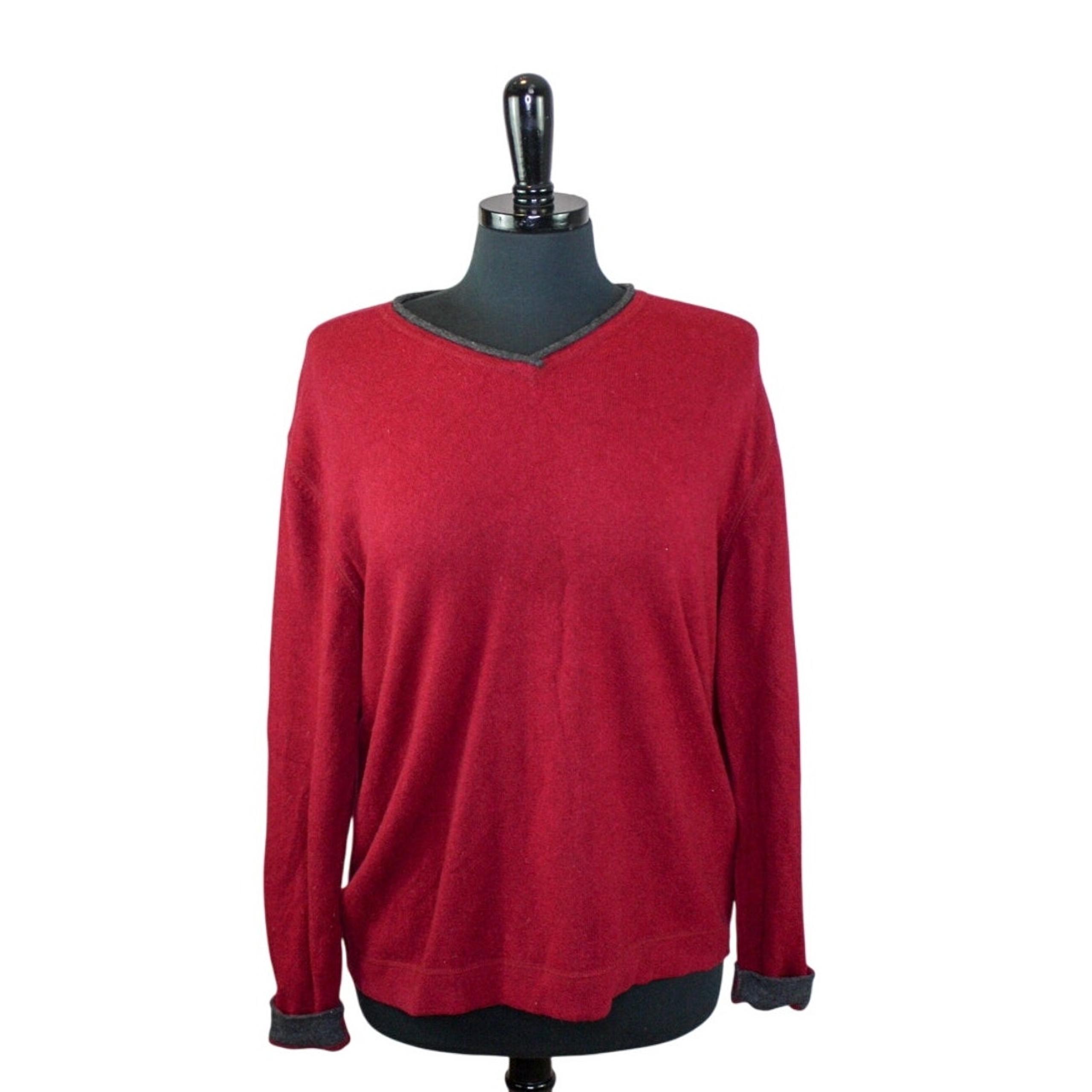 Men's Cashmere Sweater V Neck Pullover Grandpa Grunge L - Patagonia