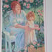 Rare Limited Edition Signed Irene Borg 1994 Framed Lithograph Mother & Daughter
