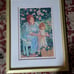 Rare Limited Edition Signed Irene Borg 1994 Framed Lithograph Mother & Daughter