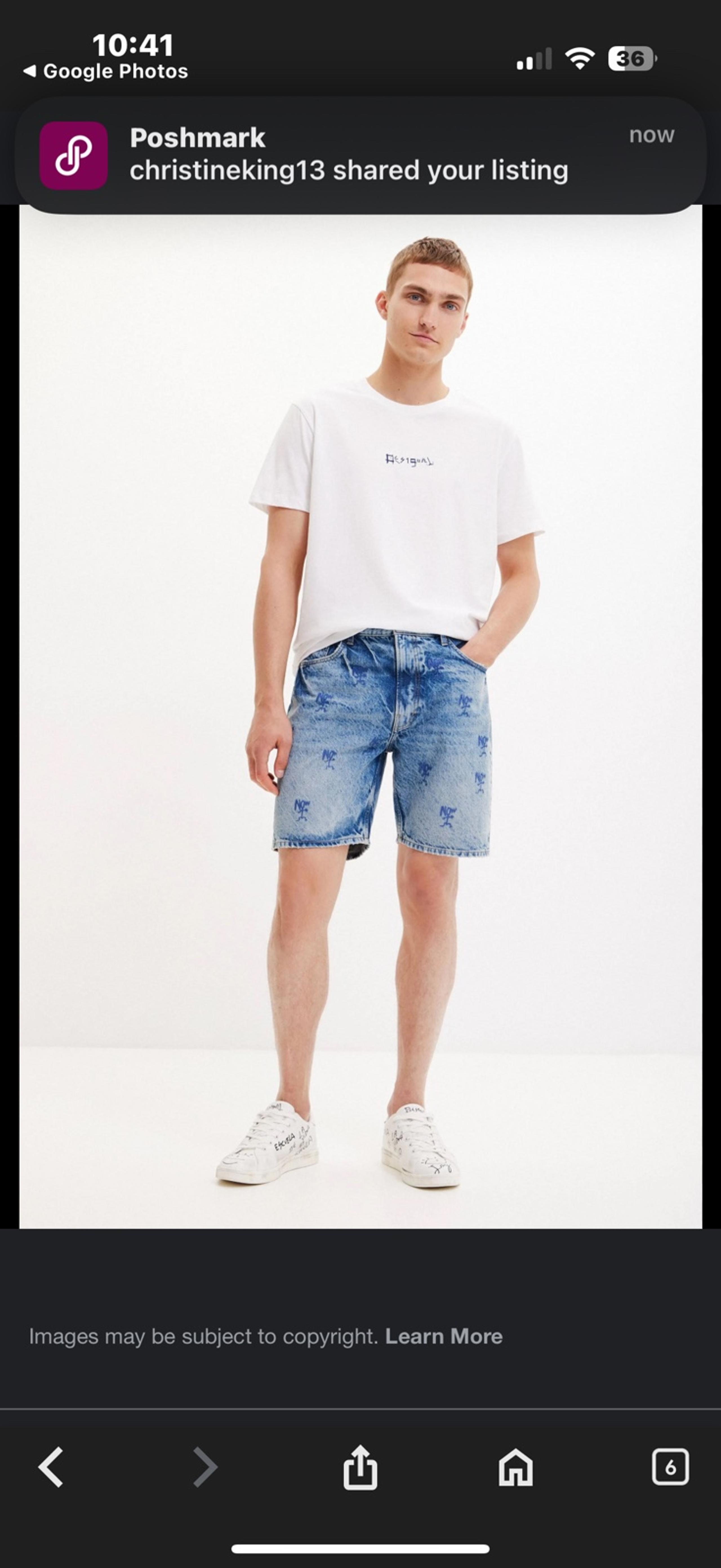 Desigual Washed-effect Denim Bermuda Men's Shorts