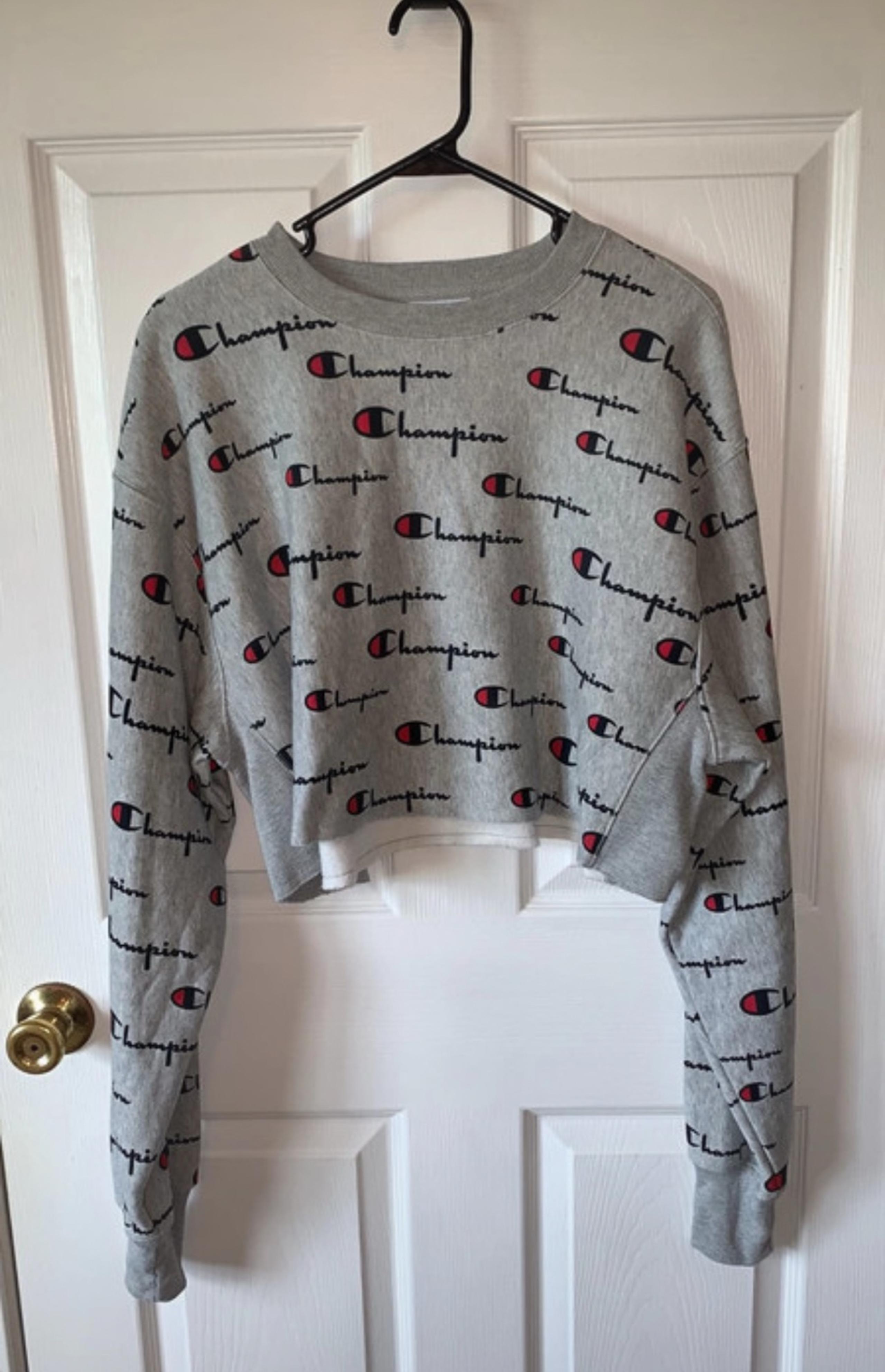 Champion Grey Cropped Crew