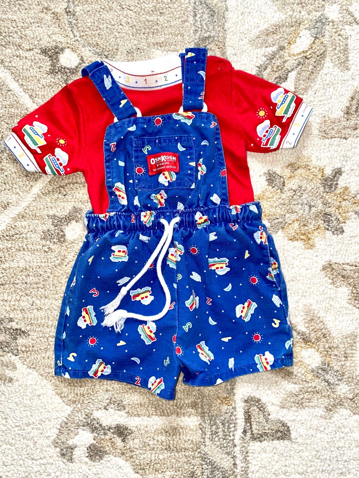 Kids Vintage rare OshKosh B'Gosh Sailor Shorts Overall