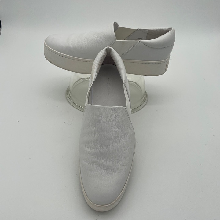 Vince Warren White Leather Platform Slip-On Shoes Women's US 9M EU 39