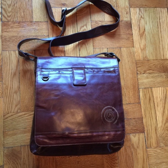 genuine leather brown bag