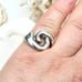 Vintage electroform sterling silver ring modern modernist swirl spiral 5.75 or 6