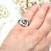 Vintage electroform sterling silver ring modern modernist swirl spiral 5.75 or 6