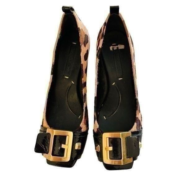 NWOT BCBG Wedge Pony Hair Leopard Shoes