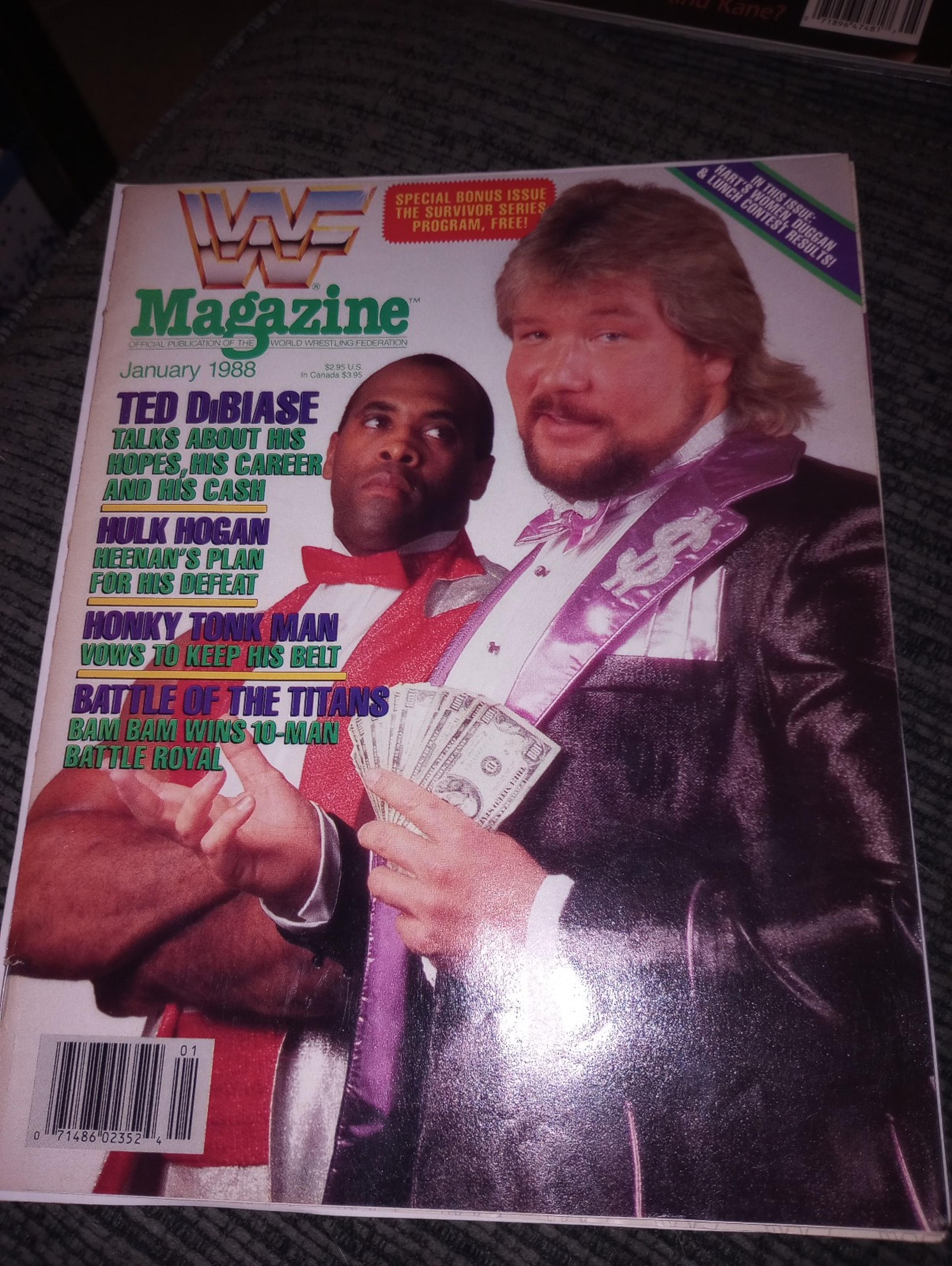 Vintage WWF Magazine January 1988