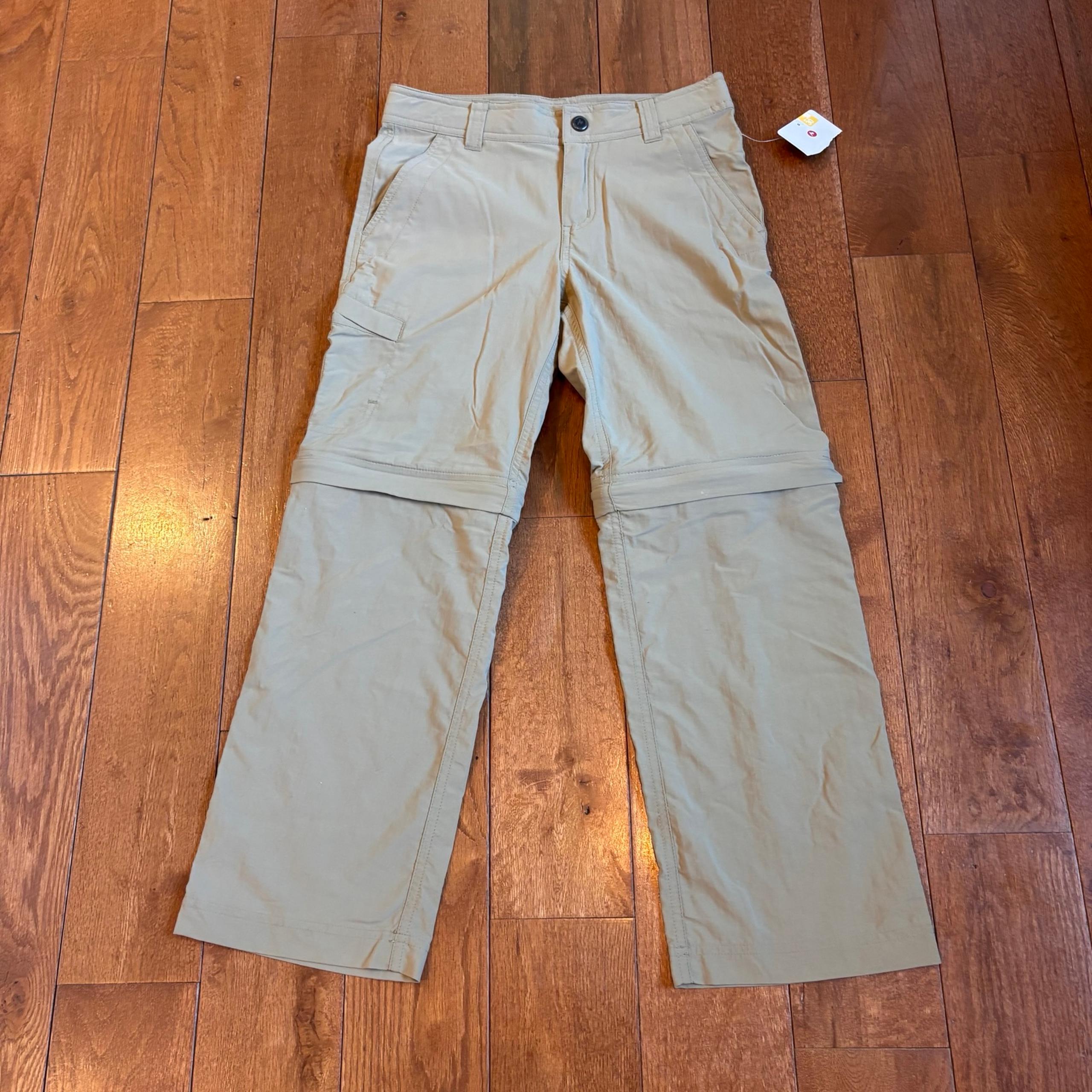 NWT Boys Marmot Cruz Convertible Pants/Shorts Desert Khaki Nylon Sz M