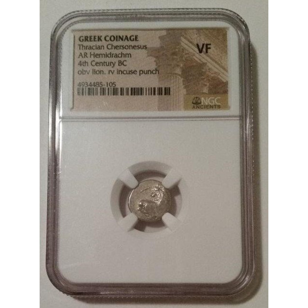Ancient Greek Thracian Chersonesus AR Hemidrachm 4th Century BC Very Fine NGC