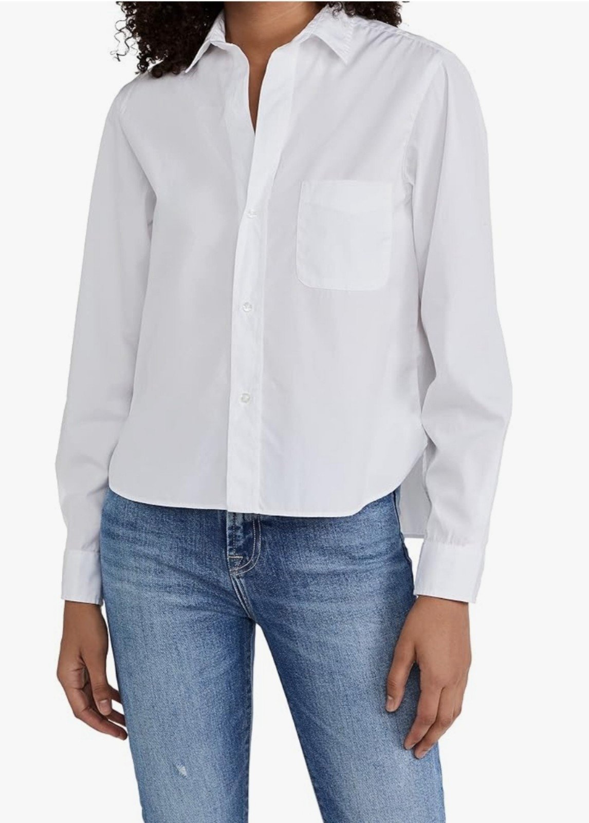 Frank & Eileen Women's Banny Woven Button Up, White, M