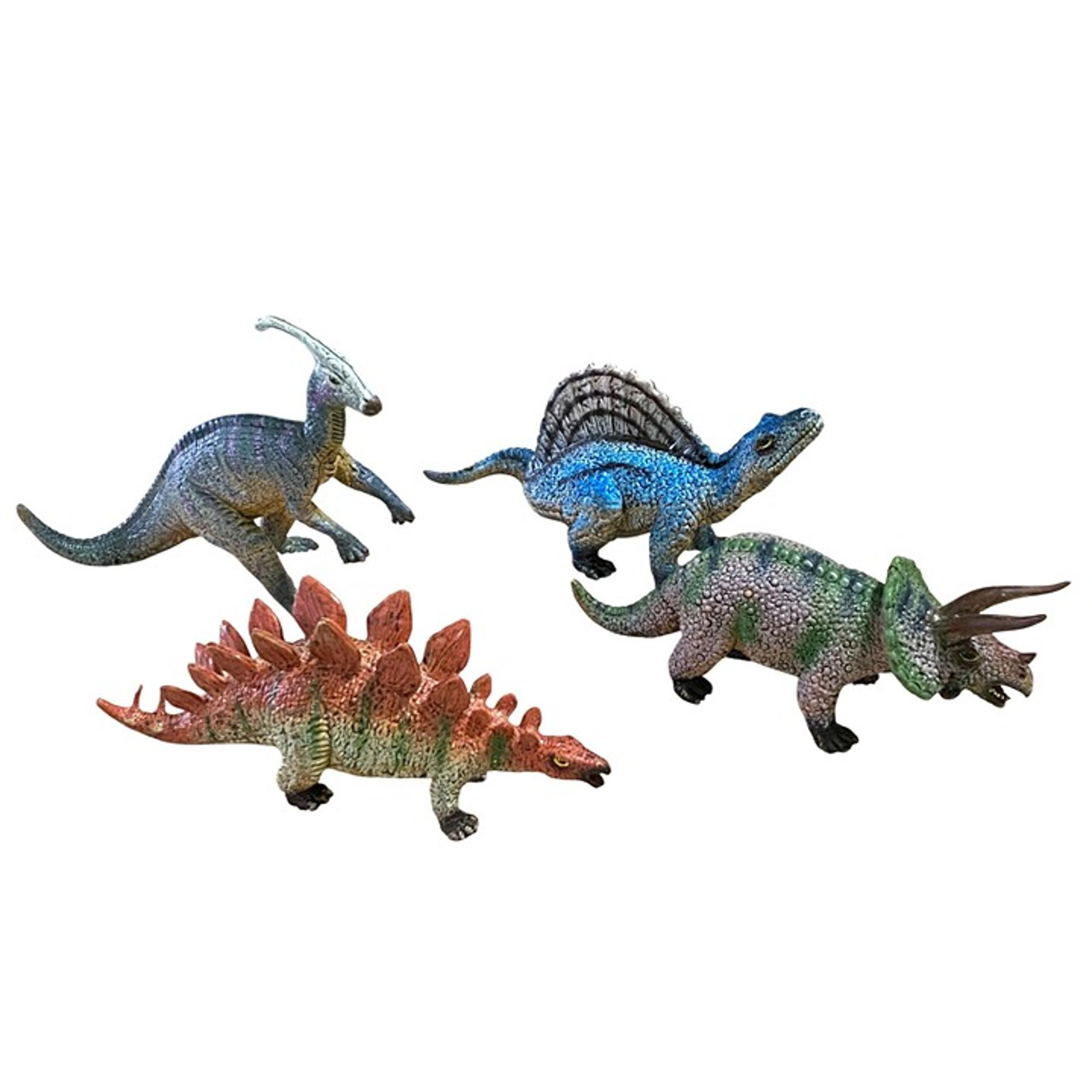Vintage AAA Dinosaur 7" Lot of 4 PVC Animals Homeschool Science Kids Toy Display