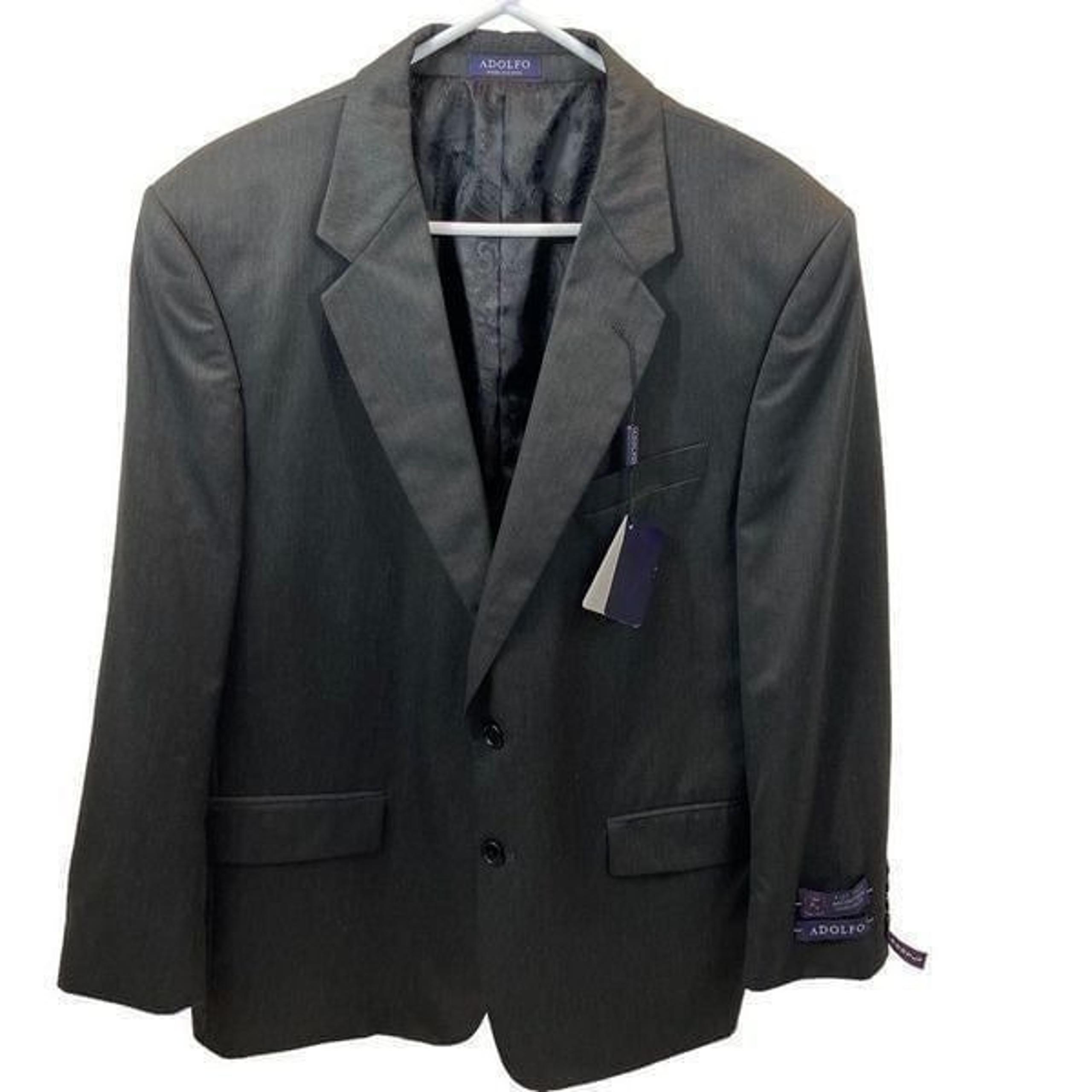 Brand new with Tags Men’s Adolfo Brand Pinstriped Microtech Blazer 42S Portly