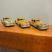 VINTAGE 1950s HUBLEY TAXI CABS, DIE CAST METAL , ORIGINAL TIRES