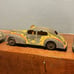 VINTAGE 1950s HUBLEY TAXI CABS, DIE CAST METAL , ORIGINAL TIRES