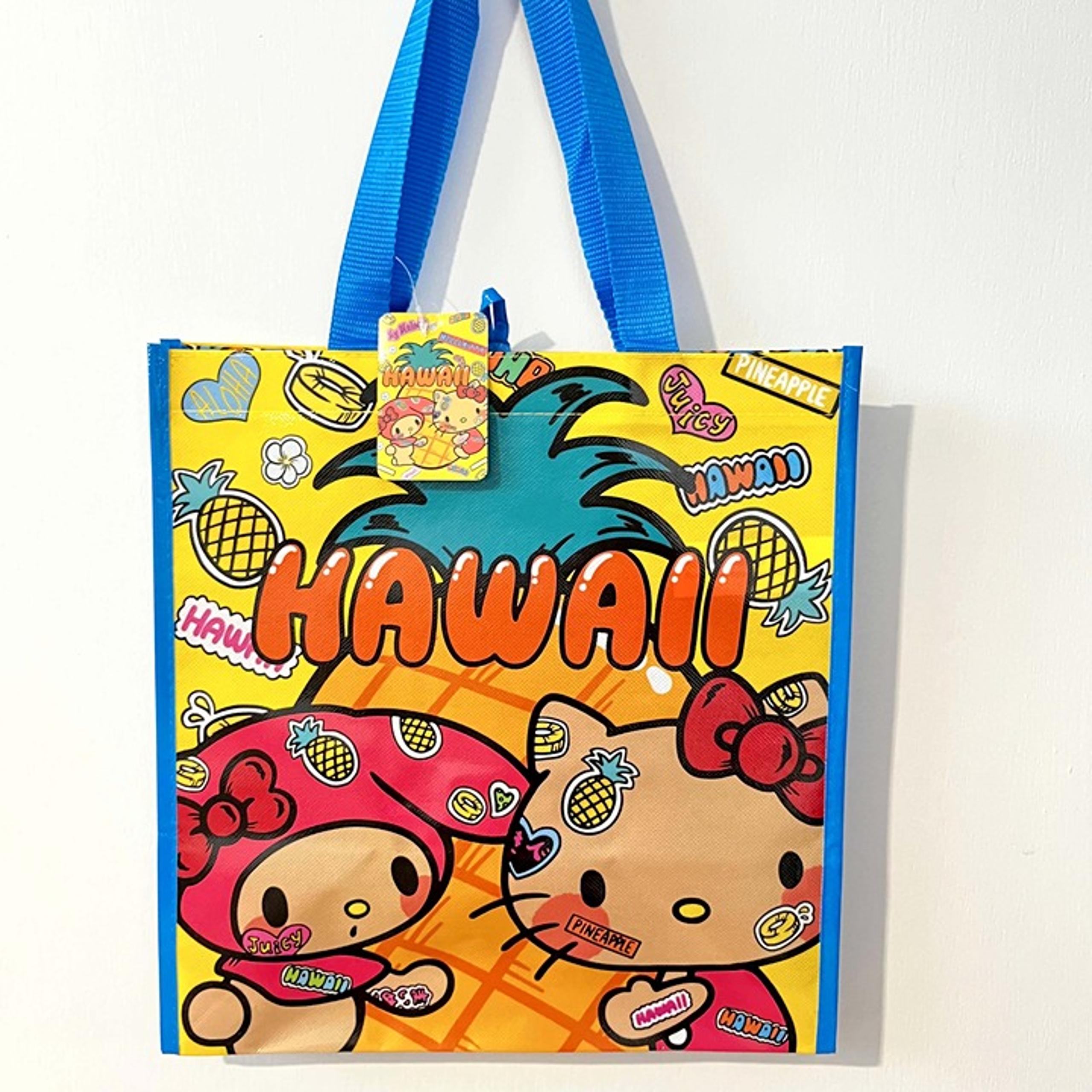 Hawaii Exclusive Sun-tanned Hello Kitty Reusable Grocery Shopping Tote Bag