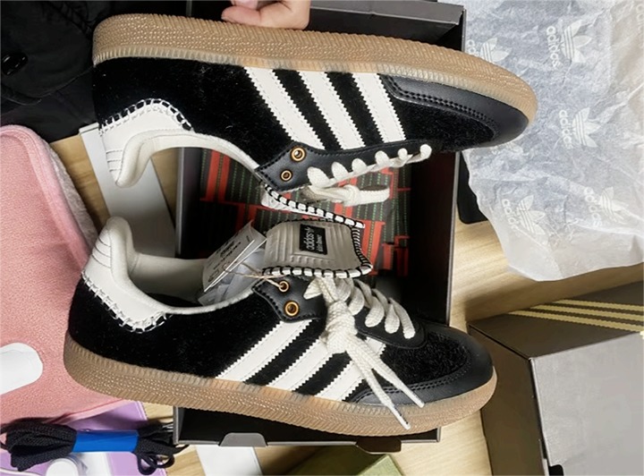 Wales Bonner Adidas Black Pony Hair Sambas Size Women's 7.5 = EU 39