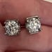 Silver Diamond Stud Earrings