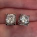 Silver Diamond Stud Earrings