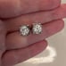 Silver Diamond Stud Earrings