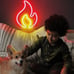 Flame Neon Sign -Red Yellow Flame Led Light Sign for Wall Decor