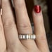 18kt over 925 SS Iridescent Baguette Ring