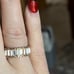 18kt over 925 SS Iridescent Baguette Ring
